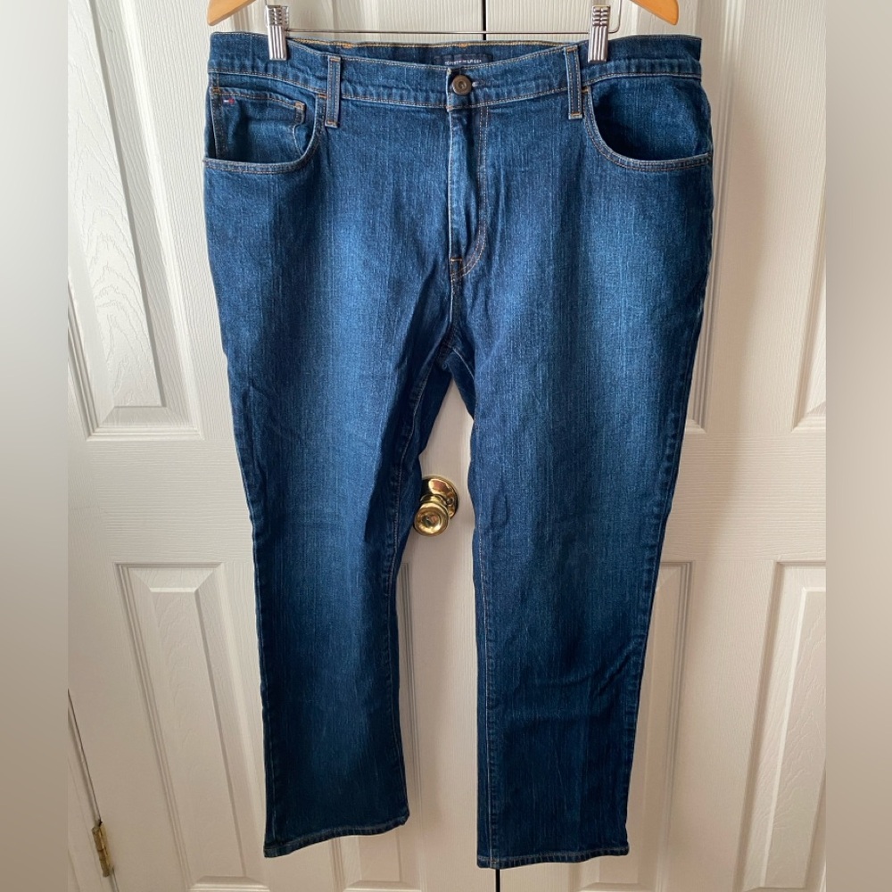 Tommy Hilfiger Dark Wash Straight Leg Stretch Denim Jeans SZ 38
